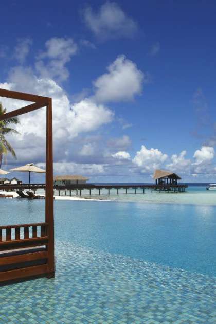 Visit the residence: the perfect family getaway in the maldives outside pool.