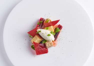 Rhubarb dessert.