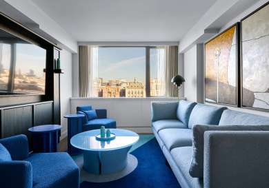 Riverview suite inside sea containers hotel .