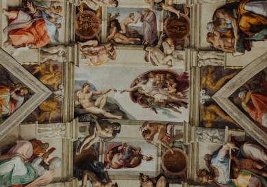 Ceiling artwork in rome.