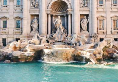 Trevi fountain in rome.