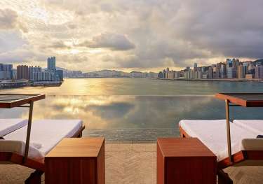 Photo of infinity pool at rosewood hong kong.