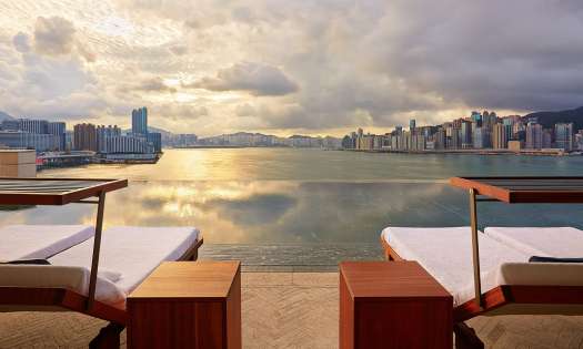 Photo of infinity pool at rosewood hong kong.
