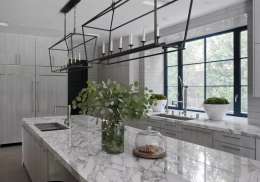 Marble kitchen counter.