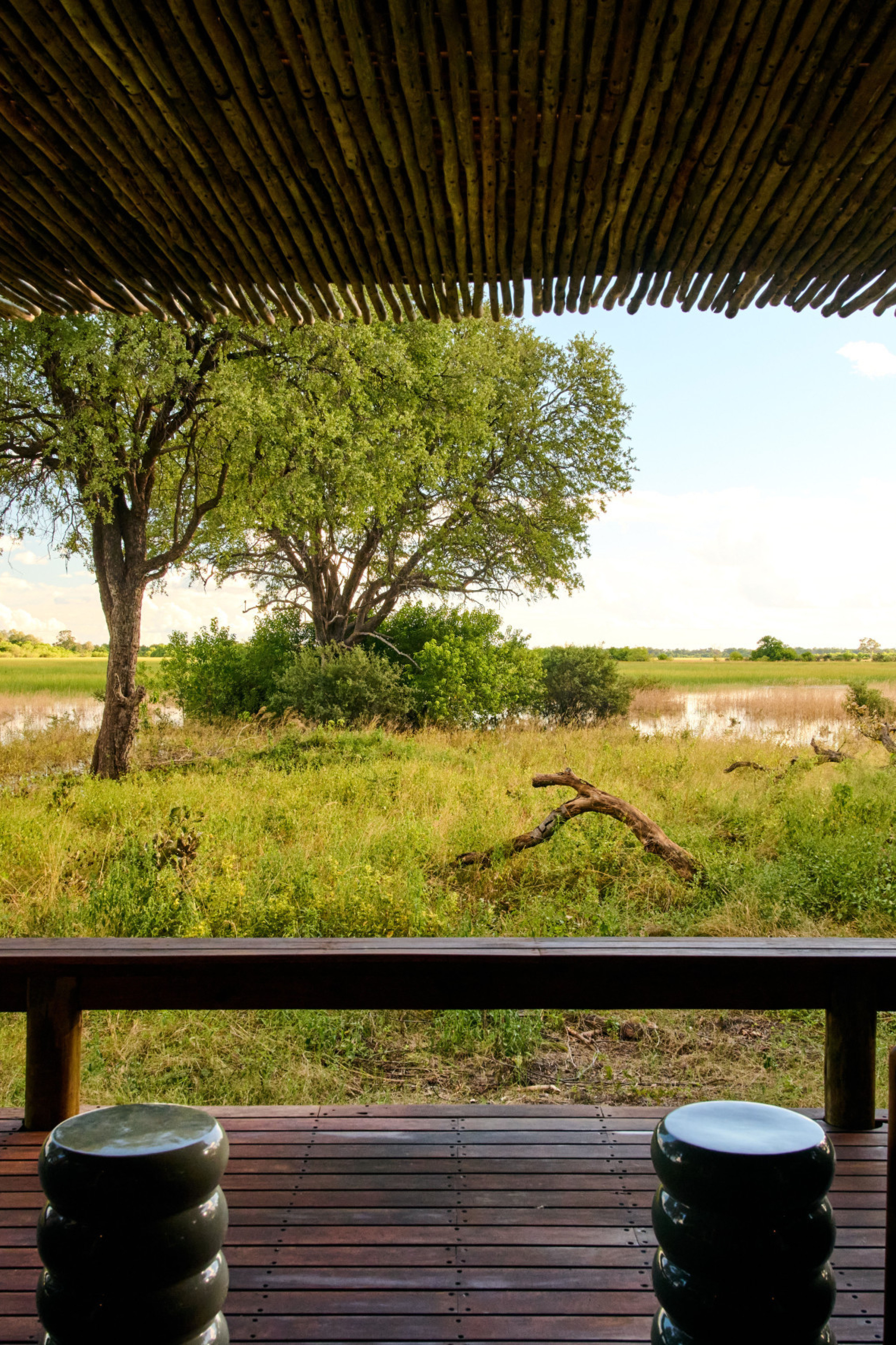 safari lodge with exterior view of the national park