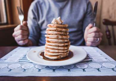 Stack of pancakes.