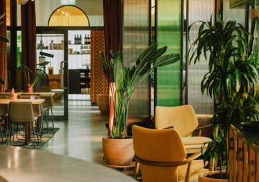 Interior of squeeze in dalston .