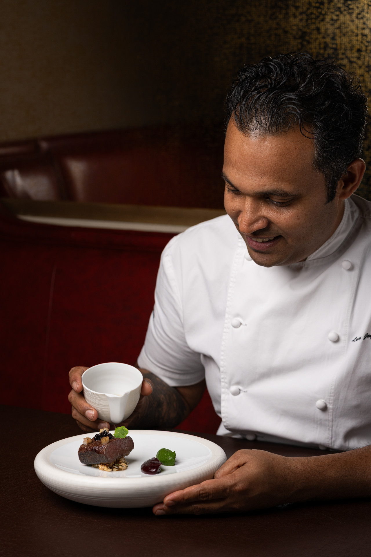 Larry Jayasekara in kitchen