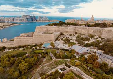 Aerial view of The Phoenicia in Malta .