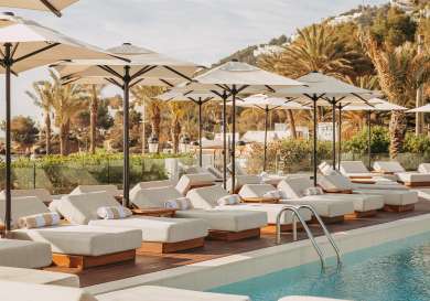 Pool area at riomar hotel ibiza.