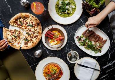 Food at tozi restaurant .