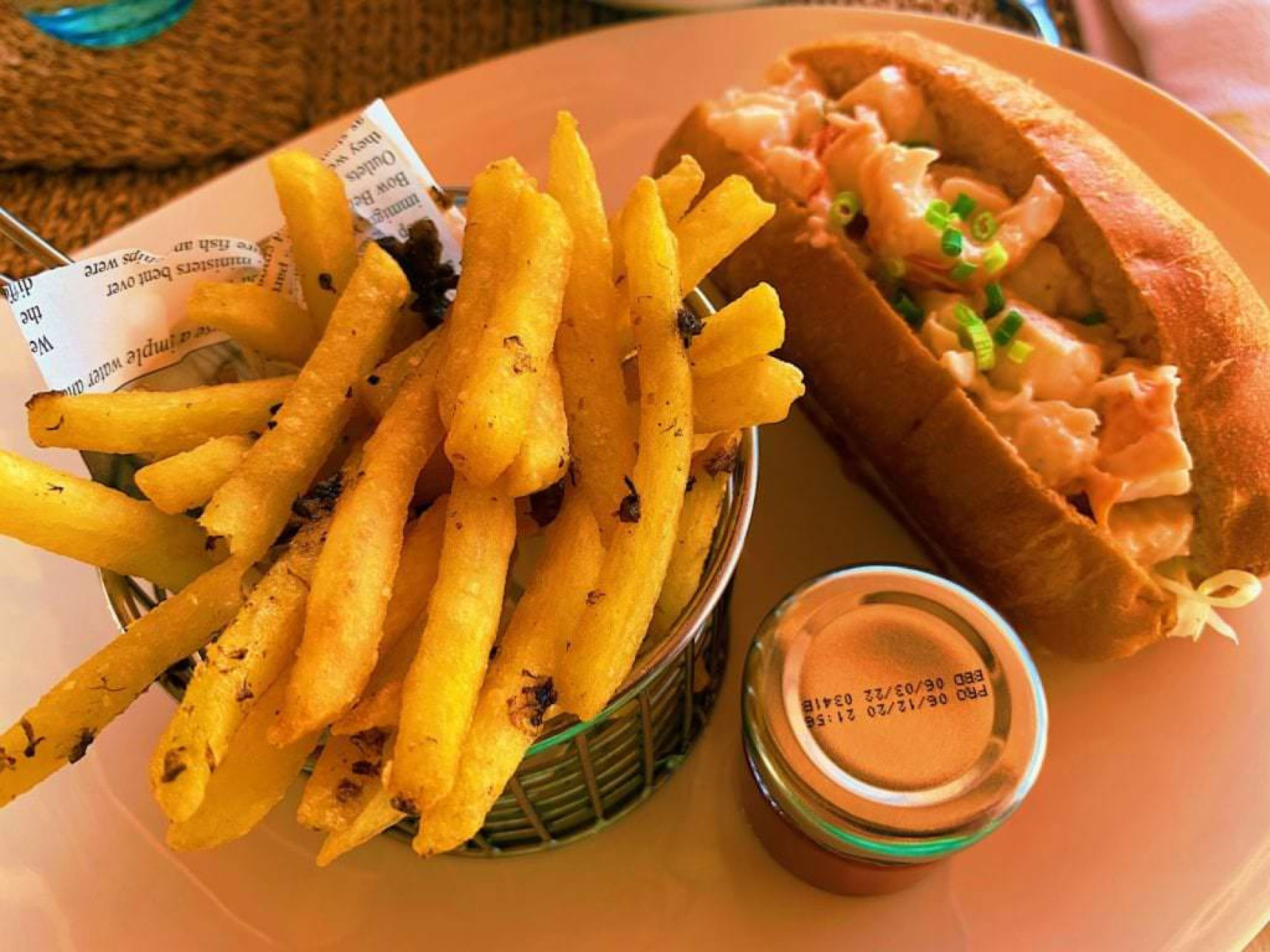 The star of the show - Lobster Roll with Truffle Fries