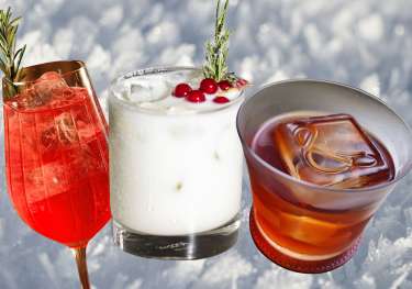 Trio winter cocktails.