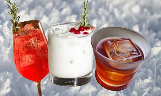 Trio winter cocktails.