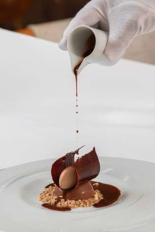 Chocolate pudding served in hotel at villa nai 3.3.