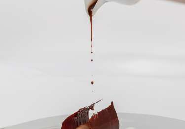 Chocolate pudding served in hotel at villa nai 3.3.