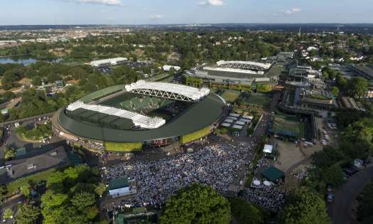 Aerial view of wimbledon centre court.