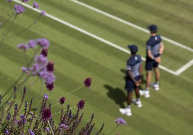 Two ball boys at wimbledon.