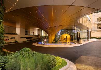 Hotel entrance .