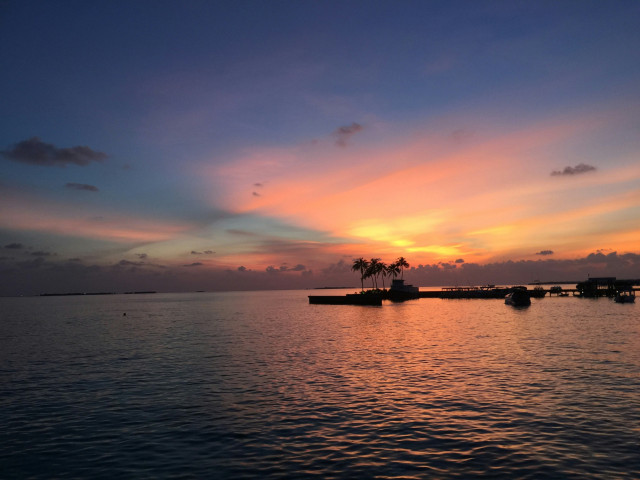 sunrise in the maldives