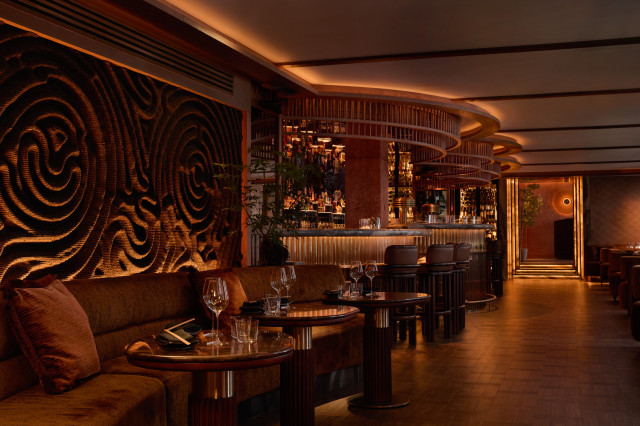 bar area and seating at ma/na mayfair