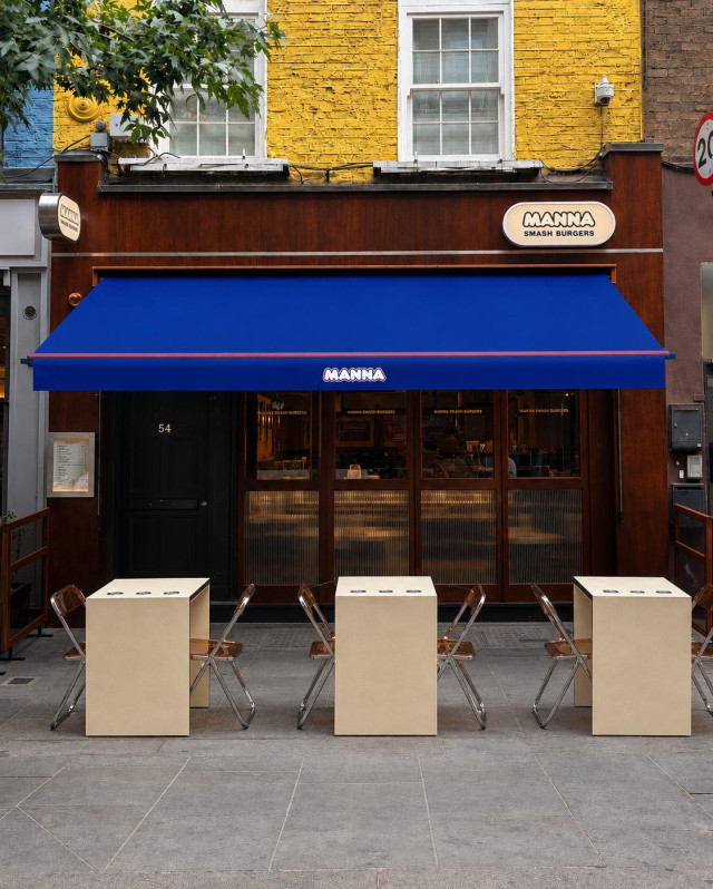 manna restaurant front in marylebone, london