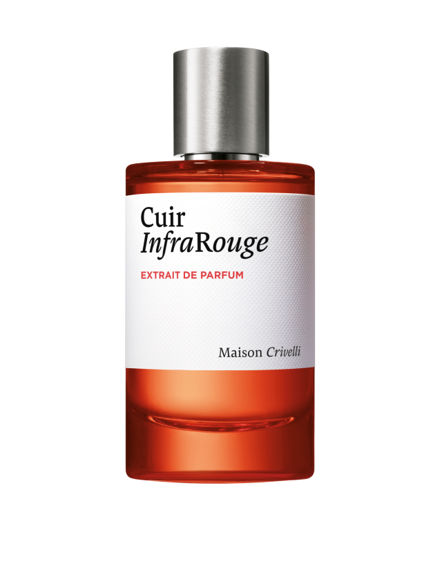 orange bottle of perfume from maison crivelli 