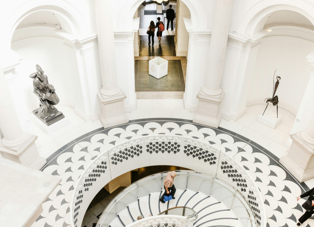 interior of tate britain in London