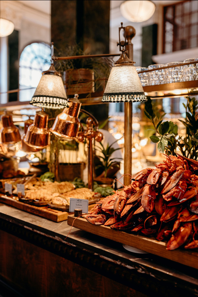 food spread at The Ned