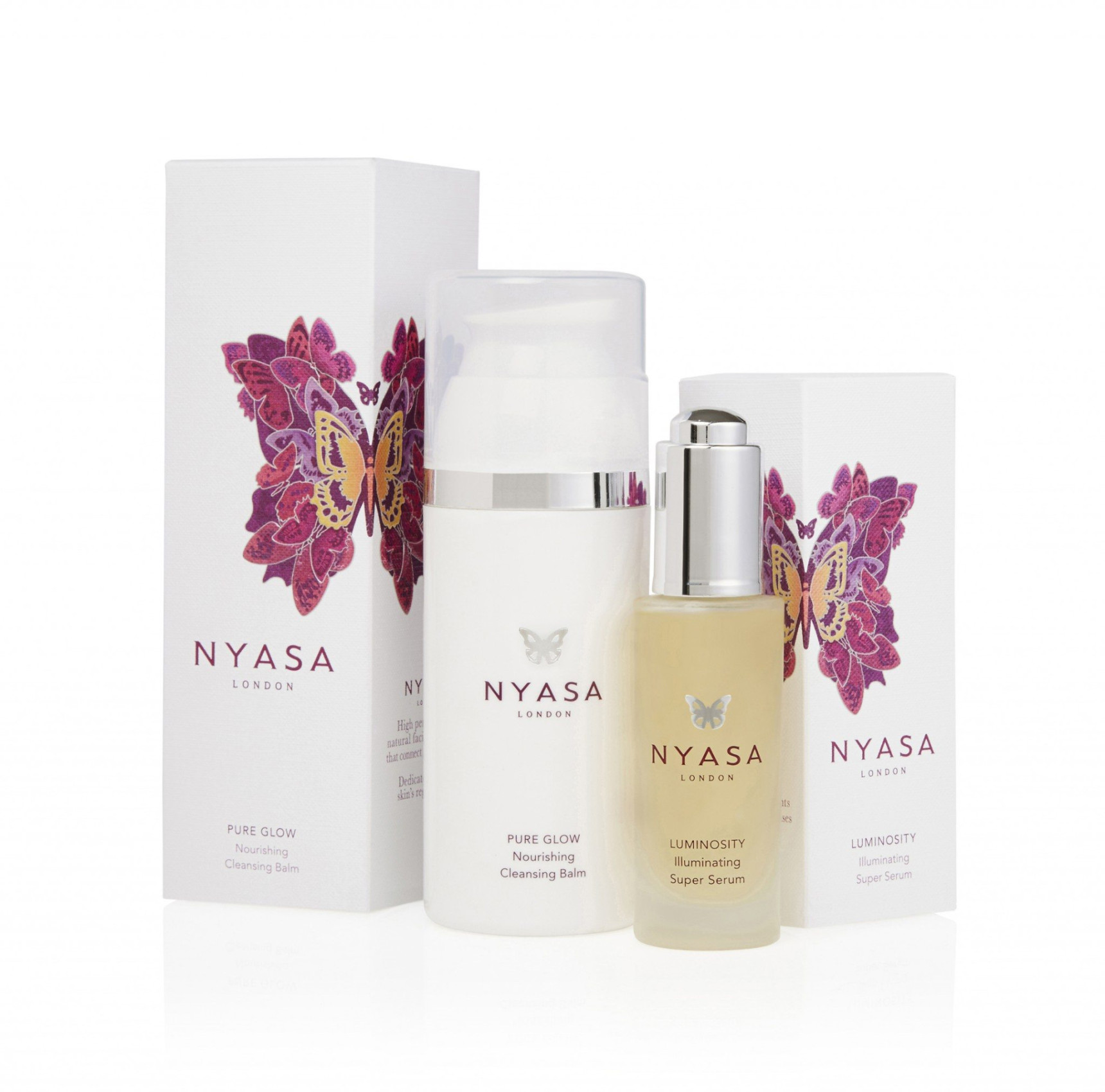 Nyasa Skincare serum and cleanser