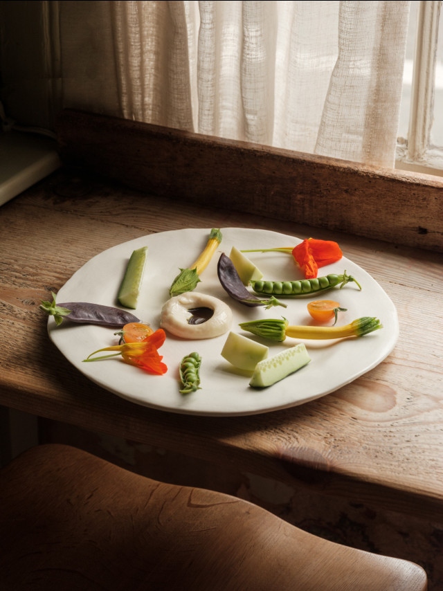 osip crudites with farm vegetables