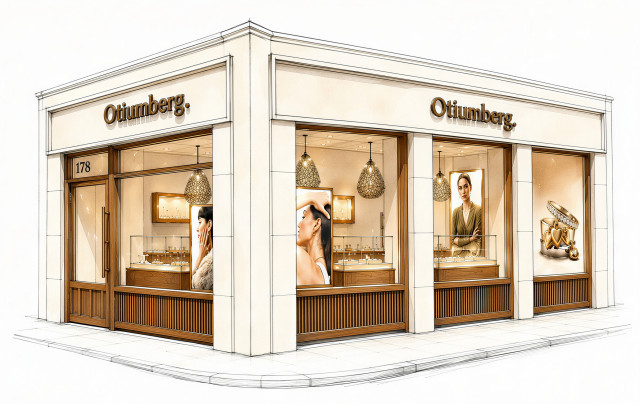 sketch of otiumberg shop front on king's road 
