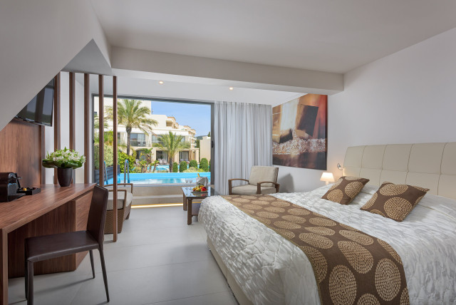 pool suite at ixian grand hotel in rhodes