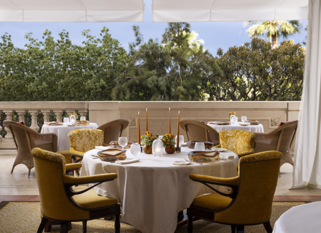 terrace restaurant at hotel in france