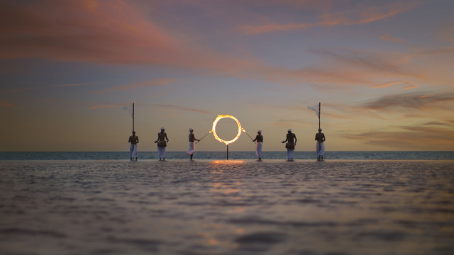 sunset at maldives hotel