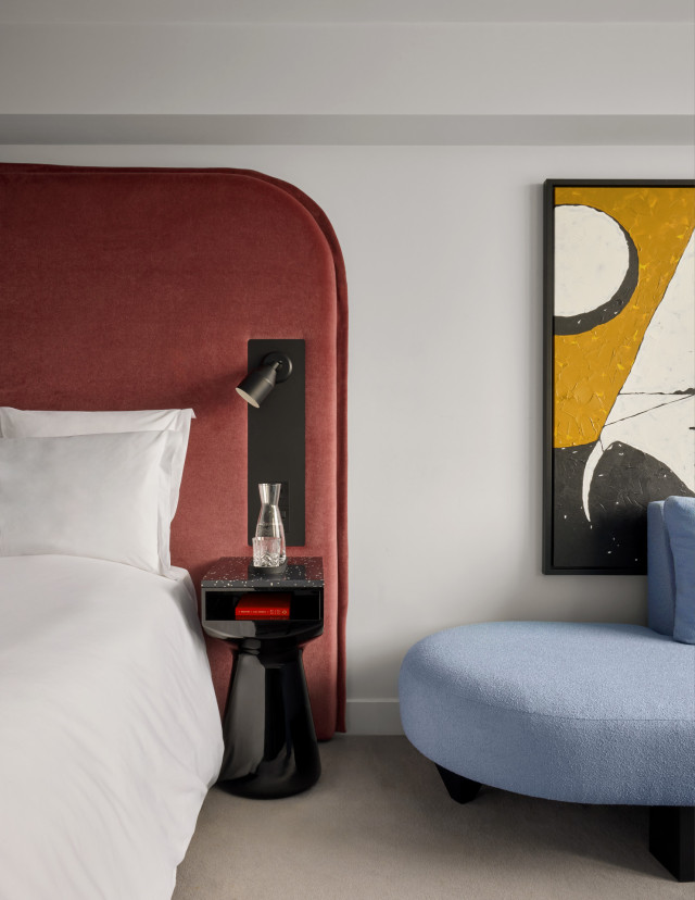 bedroom inside sea containers hotel 