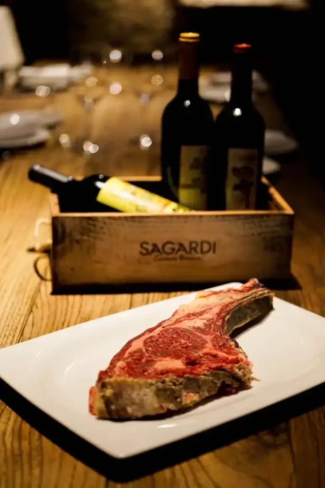 meat dish at sagardi restaurant