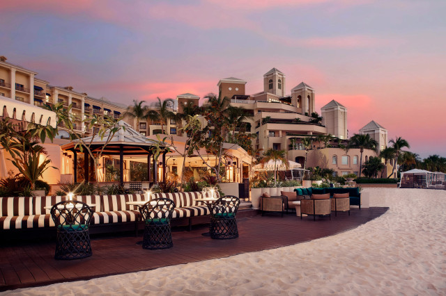 hotel restaurant located on the beach 