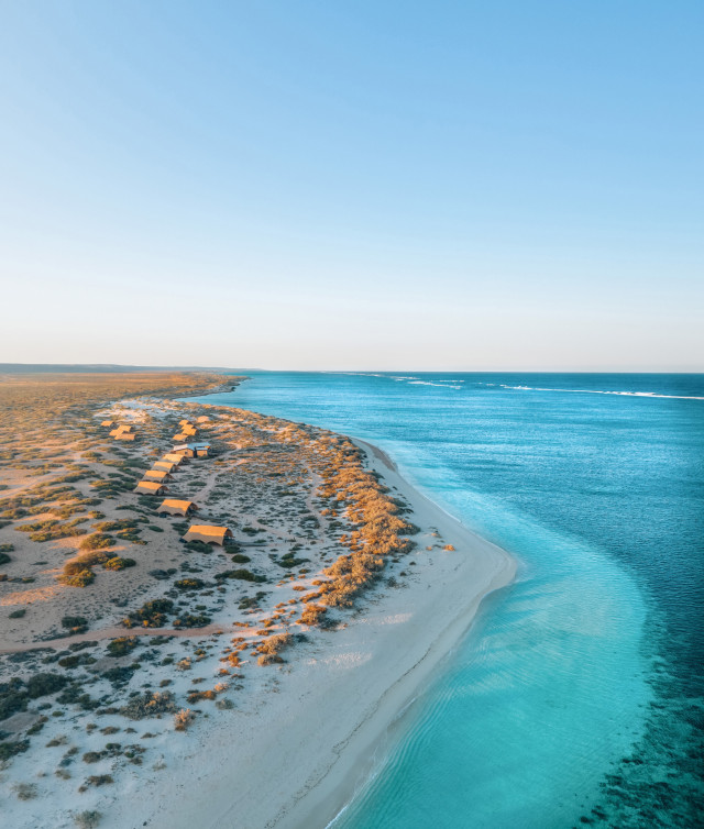 tents dotted along australian coast