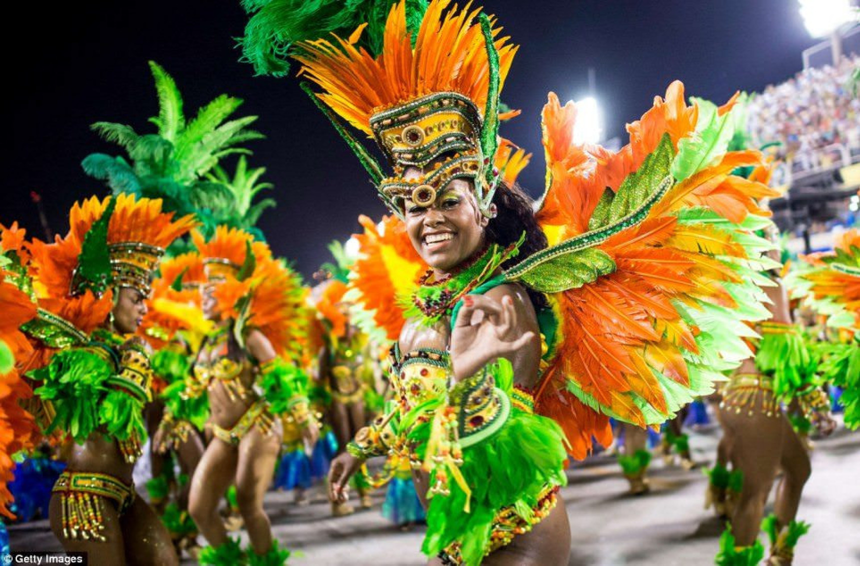 Rio carnival dancer in traditional costume