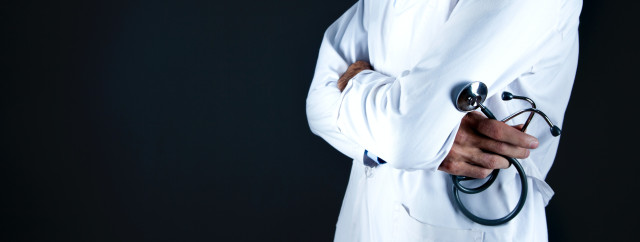 doctor, stethoscope, white jacket 