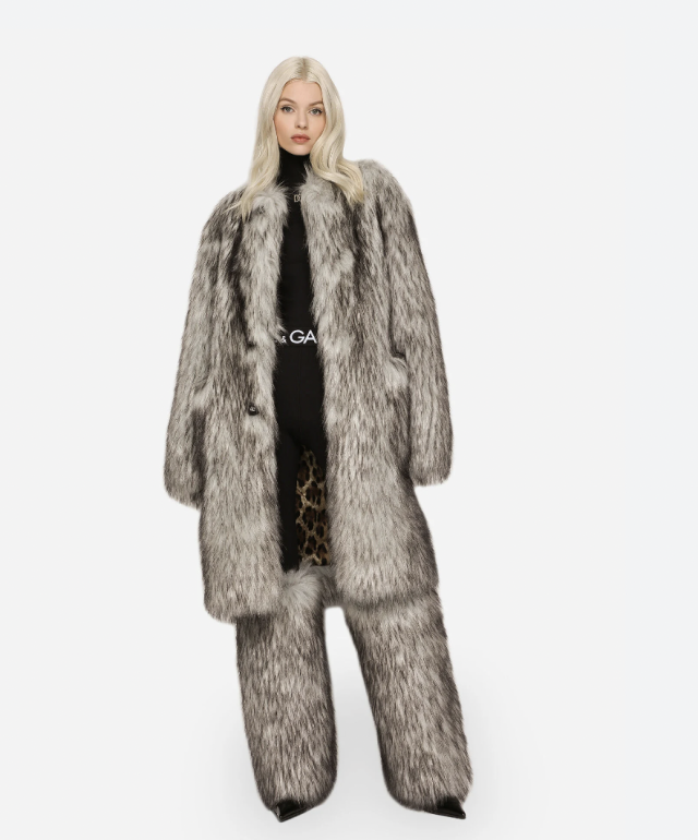 Wolf-effect faux fur coat - Dolce & Gabbana 