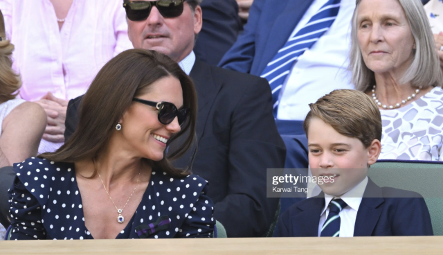 Kate Middleton and Prince George at the Wimbledon Men's Final