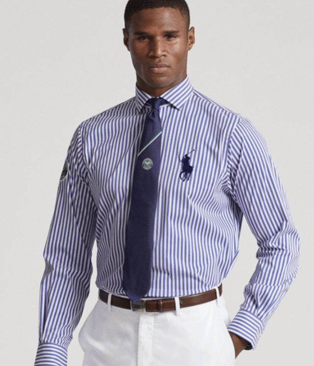 Polo Ralph Lauren Striped Stretch Twill Shirt - Blue