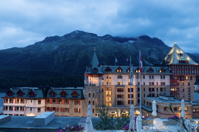 Badrutt’s Palace Hotel in St Moritz, Switzerland