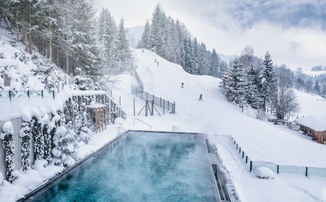 The lap pool during winter time 