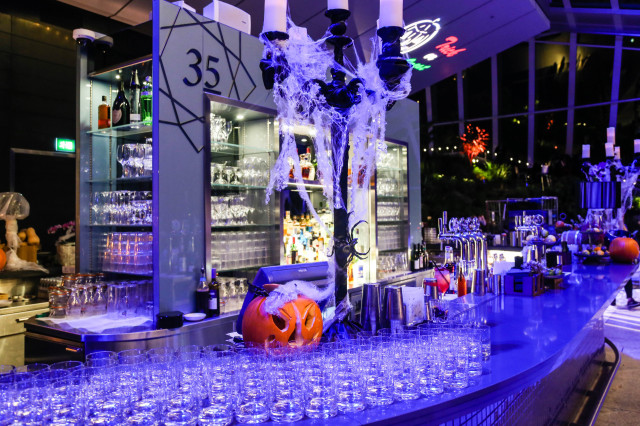 bar inside sky garden 
