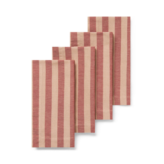 red striped linen napkins