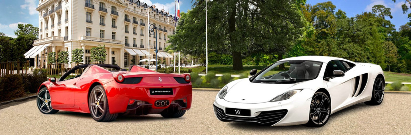 red and white supercars
