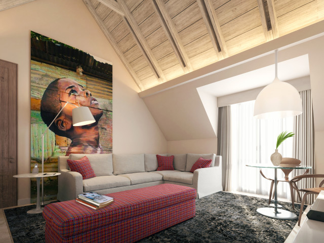 junior room in hotel with painting on wall 